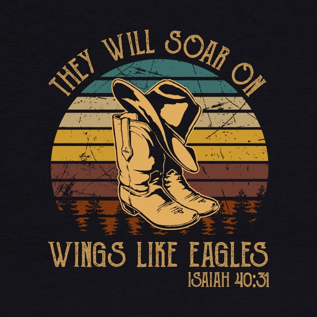 They Will Soar On Wings Like Eagles Boots Cowboy Western by Maja Wronska